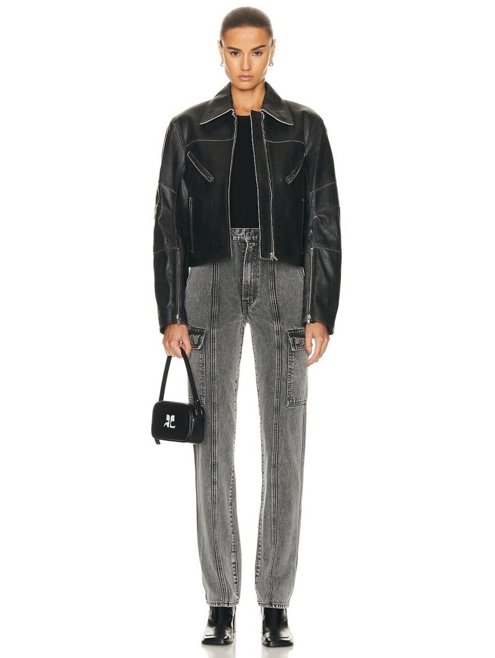 GRLFRND Harper High Rise Slim Cargo Jeans Harper size 25 NWT $245 msrp